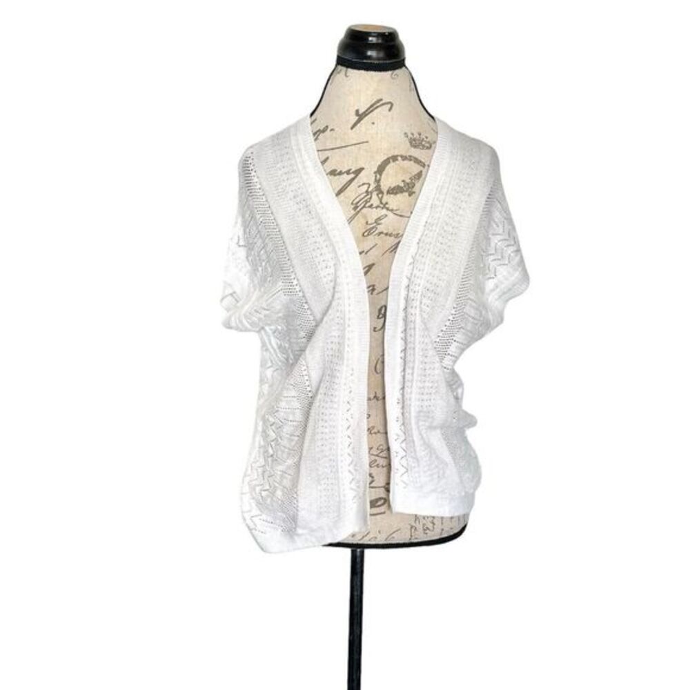 Love By Design Womens Sweater Open  Cardigan Shrug Size Small White So It Is